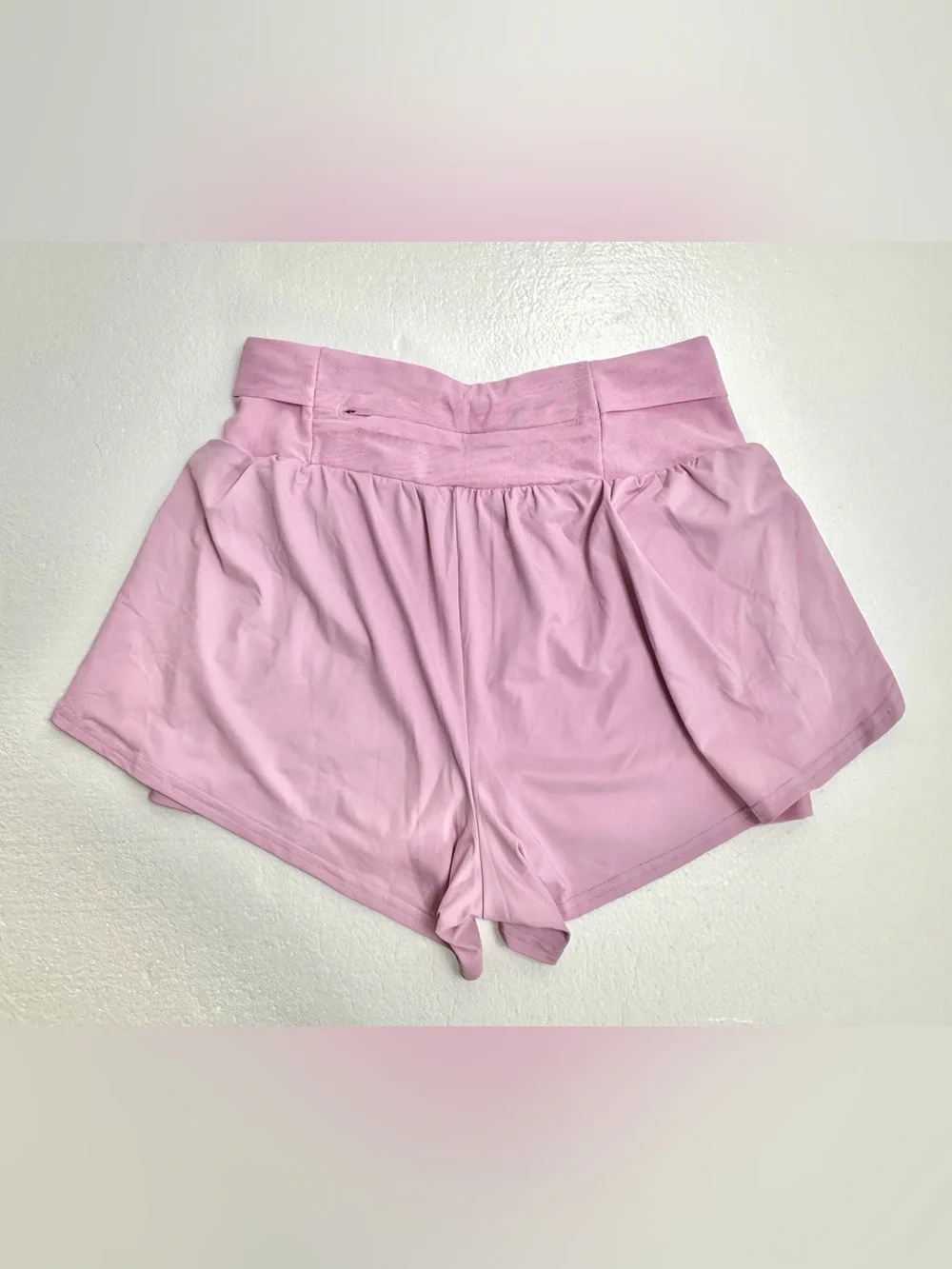 RBX Pink Running Flowy Shorts with Inner Shorts & Zip Back Pocket Small NWT